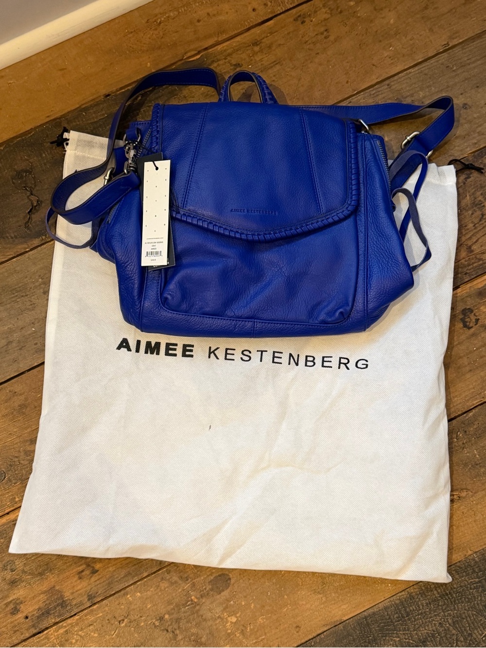 Aimee Kestenberg Royal Blue Leather Crossbody Bag and Backpack